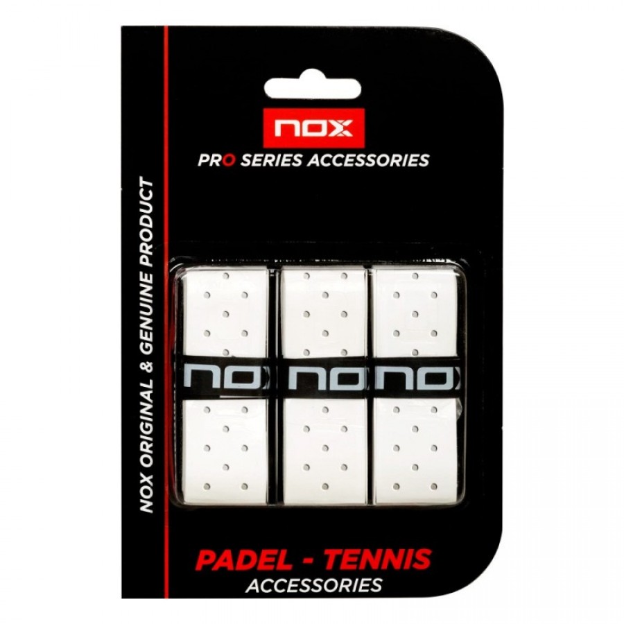 Blister Nox Pro Perforado Blanco 3 Overgrips