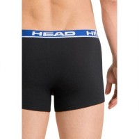 Boxers Head Basic Preto Azul 2 Unidades