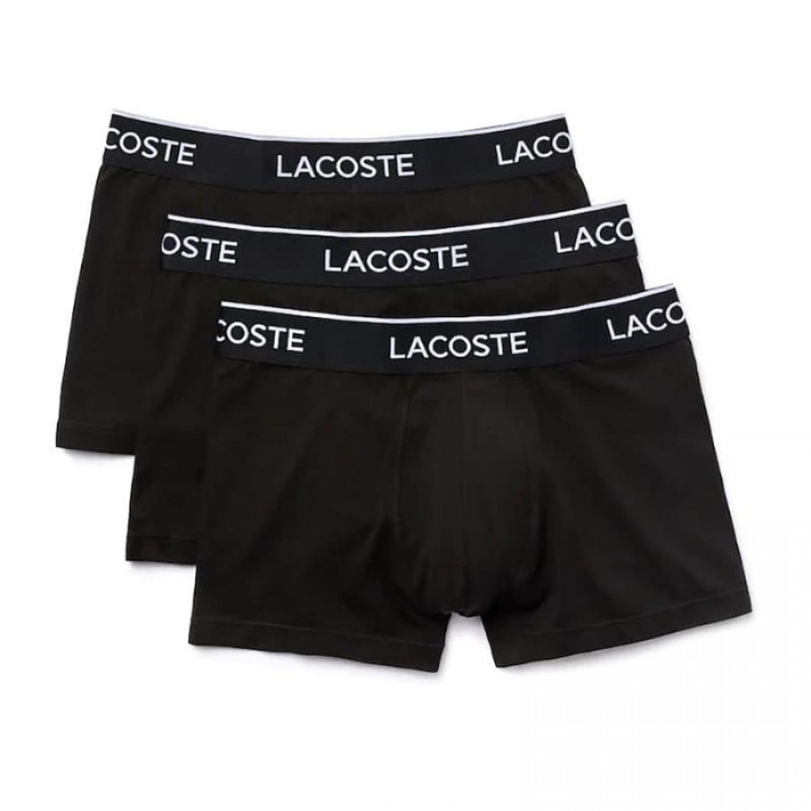 Boxers Casuais Pretos Lacoste 3 Unidades