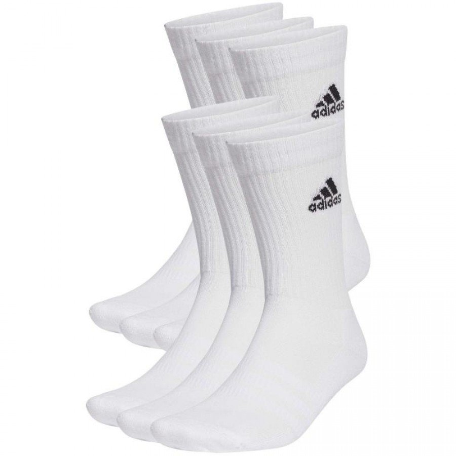 Adidas Almofadadas Meias Classicas Brancas 6 pares