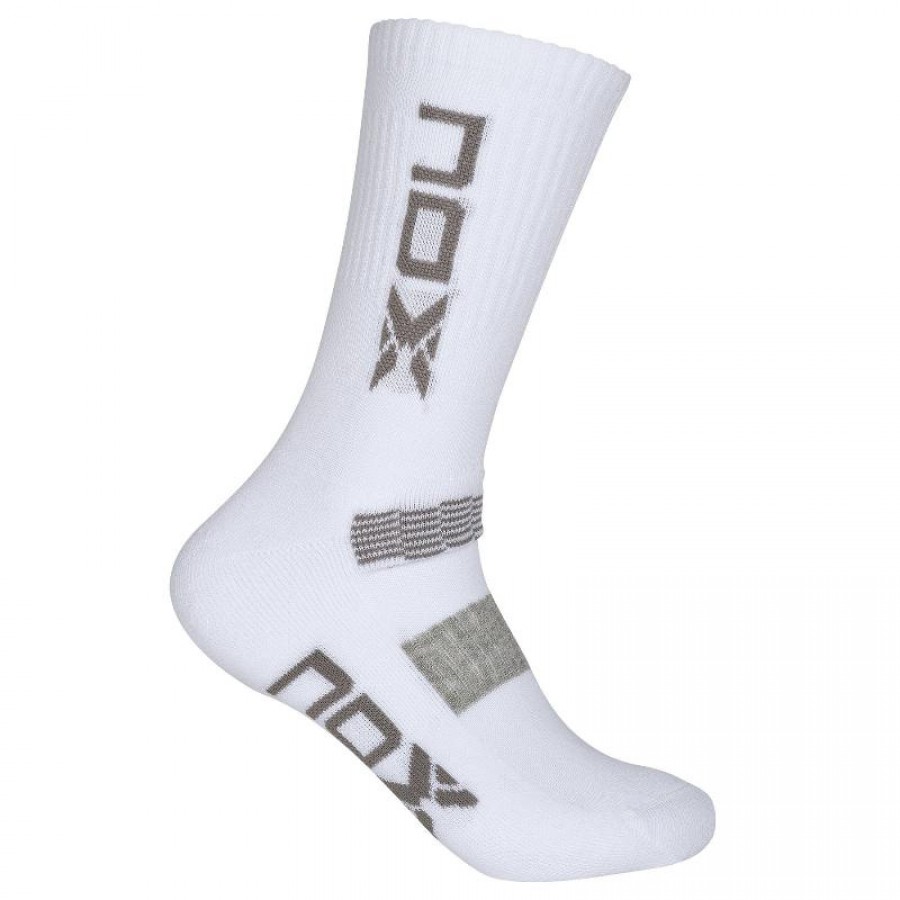 Calcetines Nox Pro Blanco Gris 1 Par