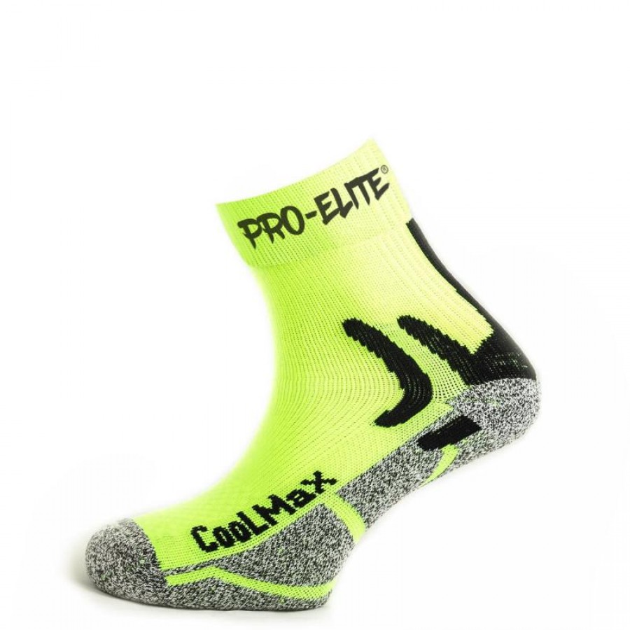 Meias Pro Elite Coolmax Neon Yellow 1 Par