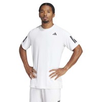 Camiseta Adidas Club 3 Stripes Blanco Negro