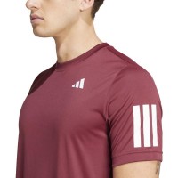 Camiseta Adidas Club 3 Stripes Red Shadow