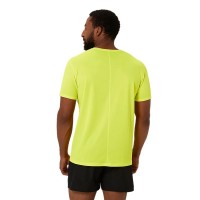 Camiseta Asics Core Fluorescente Amarela Performance Preta