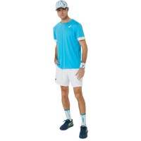 Camiseta Asics Court Aqua Glossy White