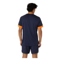 T-Shirt Asics Court Midnight Blue Orange