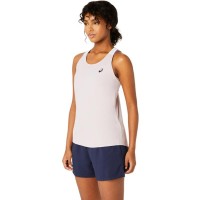 Camiseta Feminina Asics Court Rosa Branco Brilhante