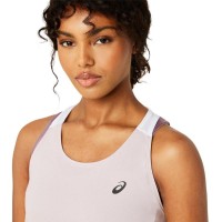 Camiseta Feminina Asics Court Rosa Branco Brilhante