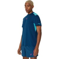 Asics Padel Court SS Top T-Shirt Mako Bleu