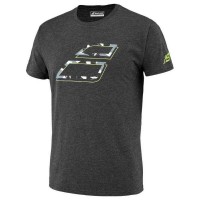 Camiseta Babolat Aero Preto Marmorizado Amarelo