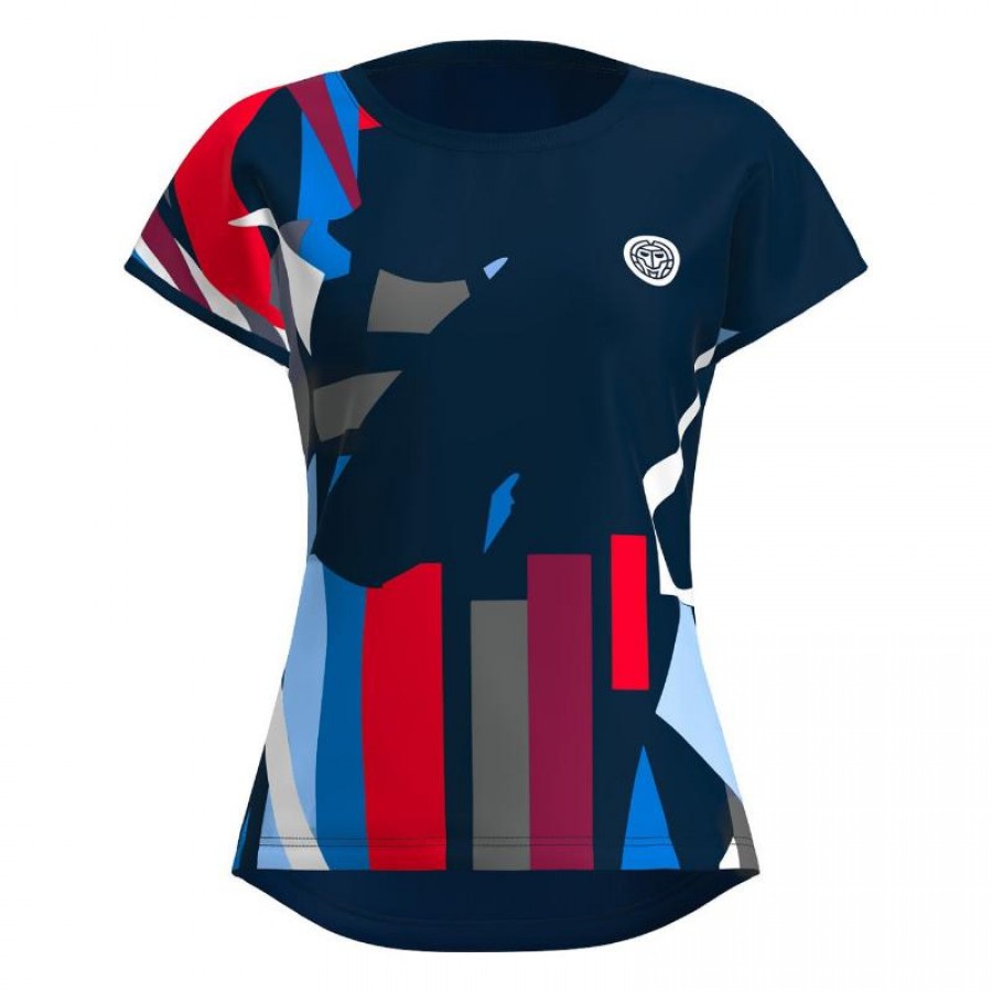 Bidi Badu New York Capsleeve Dark Blue Red Women''s T-Shirt