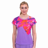 Bidi Badu Spike Capsleeve Viola Rosa Maglietta da Donna