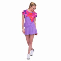 Bidi Badu Spike Capsleeve Viola Rosa Maglietta da Donna