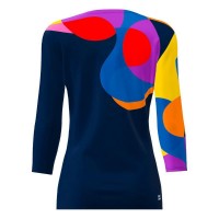 Bidi Badu Twiggy V-Neck Dark Blue Mix Women''s T-Shirt