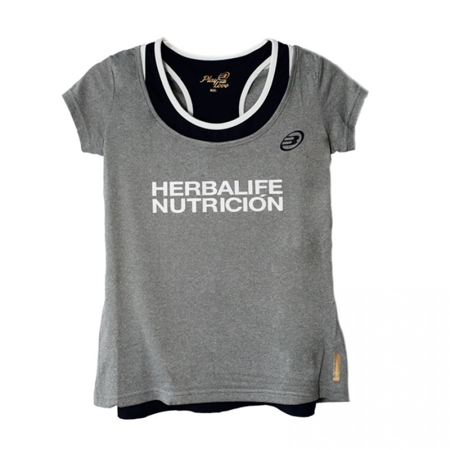 Camiseta Bullpadel Villarica Herbalife Gris Medio Vigore