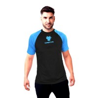 Camiseta Cartri Match Preto Azul