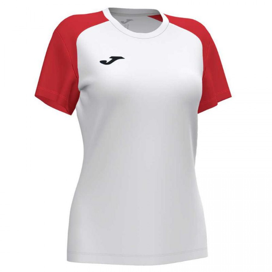 Camiseta Joma Academy IV Blanco Rojo Mujer