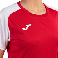 Camiseta Joma Academy IV Rojo Blanco Mujer