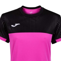 Camiseta Joma Montreal Rosa Preta para Mulheres