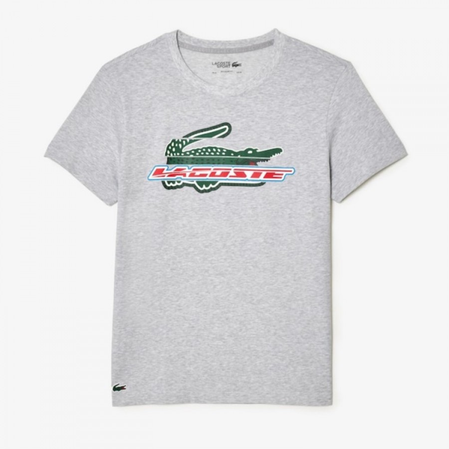 T-Shirt Lacoste Sport Algodon Ecologico Cinza