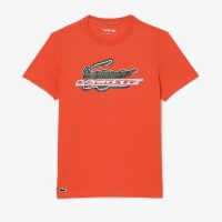 T-shirt Lacoste Sport Algodon Ecologico Arancione