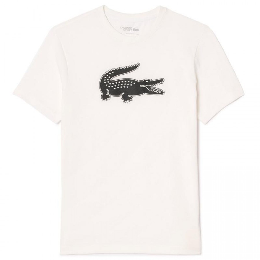 T-Shirt Lacoste Sport Branco Preto