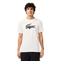 T-Shirt Lacoste Sport Branco Preto