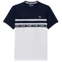 Lacoste Ultra Dry White Navy Blue T-Shirt