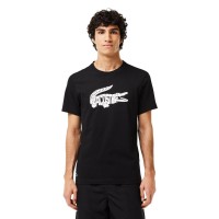 T-Shirt Lacoste Ultra Dry Preto Branco