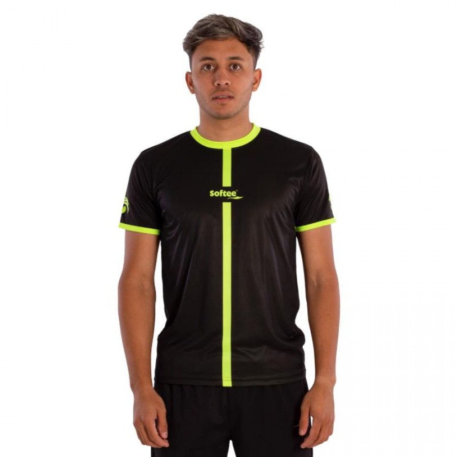 Softee Tipex T-Shirt Nero Giallo Fluo