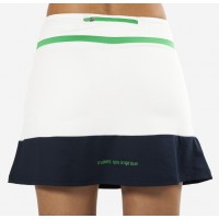 Falda Nox Pro Blanca Logo Verde