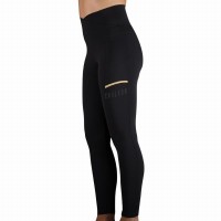 Leggings Endless Cross Pocket Preto Ouro