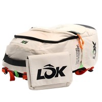 Mochila Lok Maxx Blanco Roto Naranja