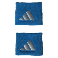 Munequeras Adidas Cortas Azul Gris 2 Unidades