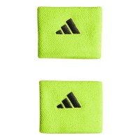 Munequeras Adidas Cortas Lucid Limon Negro 2 Unidades