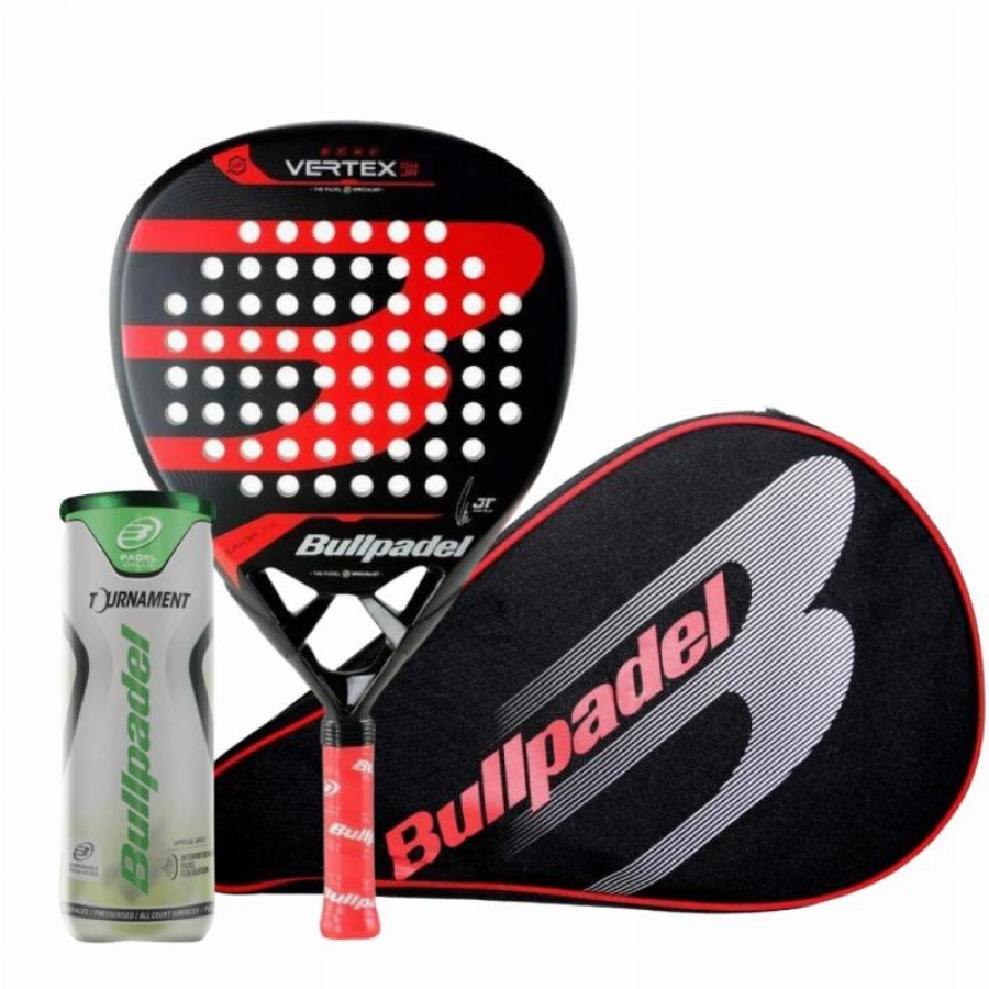 Pack Pala Bullpadel Tello Vertex 04 Junior 2024 con Funda y Bolas