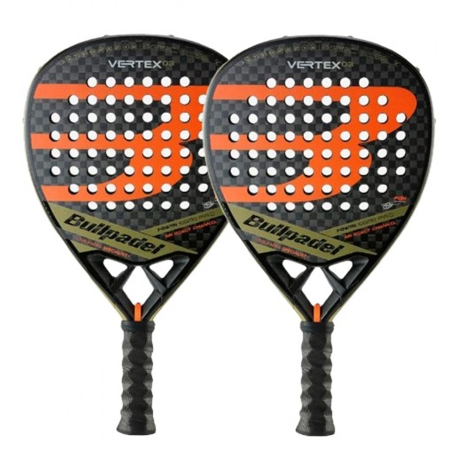 Pacote Raquete Bullpadel Tello Chingotto Vertex 03 X2