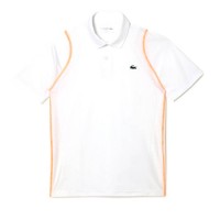 Lacoste Camisa Polo Poliester Reciclado Branco Laranja