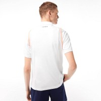 Lacoste Polo Polyester Recycle Blanc Orange