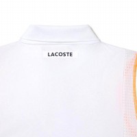 Lacoste Recycled Polyester Polo Shirt White Orange