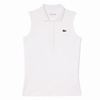 Polo Lacoste Ultra Dry Blanco Mujer