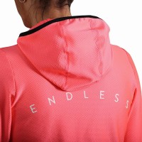 Endless Breath Line Sweatshirt Coral Shiny