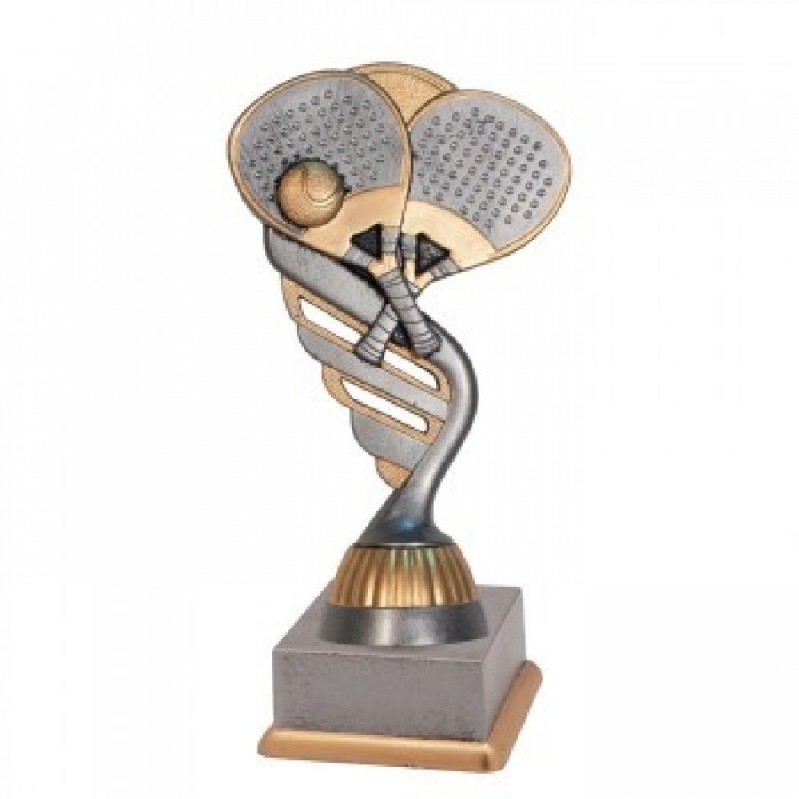 Trofeo Figura Padel Plastico Plata Oro 16 Cm