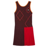 Vestido Lacoste Ultra Dry Borgonha Laranja