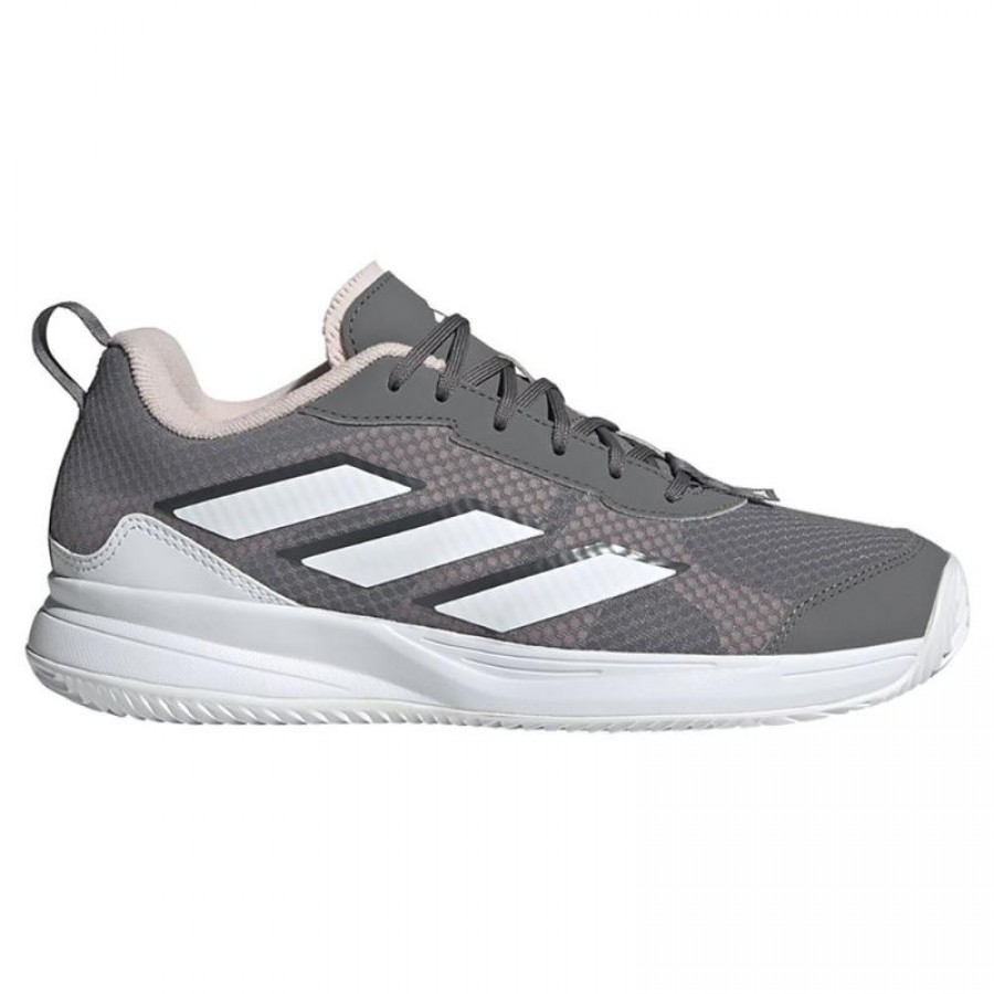 Adidas AvaFlash Grigio Bianco Rosa Scarpe da ginnastica da donna - TERRA BATTUTA