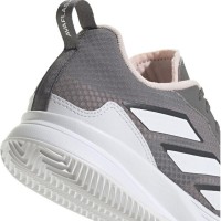 Adidas AvaFlash Grigio Bianco Rosa Scarpe da ginnastica da donna - TERRA BATTUTA