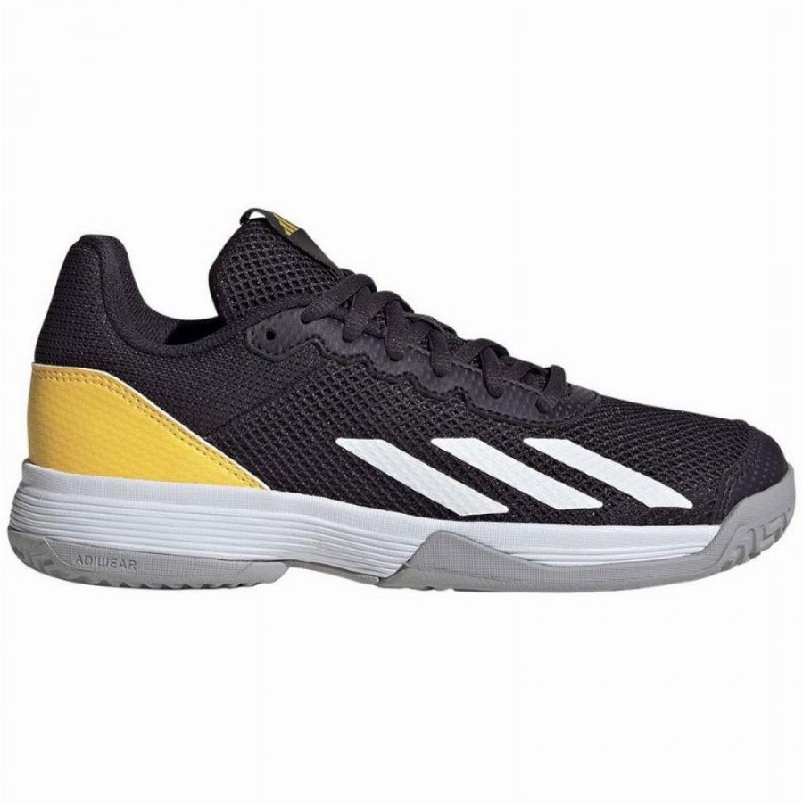 Adidas Courtflash Nero Bianco Arancione Junior Scarpe Da Ginnastica