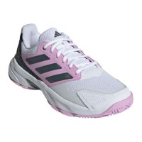 Adidas CourtJam Control 3 White Black Lilac Women''s Shoes