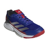 Zapatillas Adidas Courtquick Padel Azul Plata Rojo